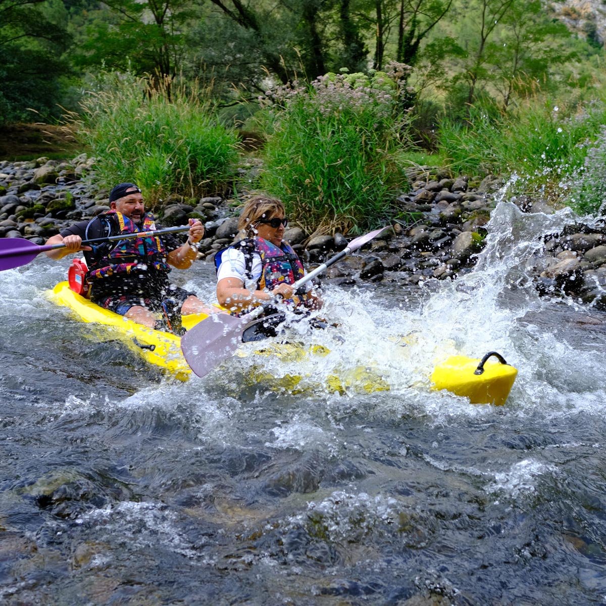 L'Ariège ça éclabousse. Canoë à 2 dans les Pyrénées