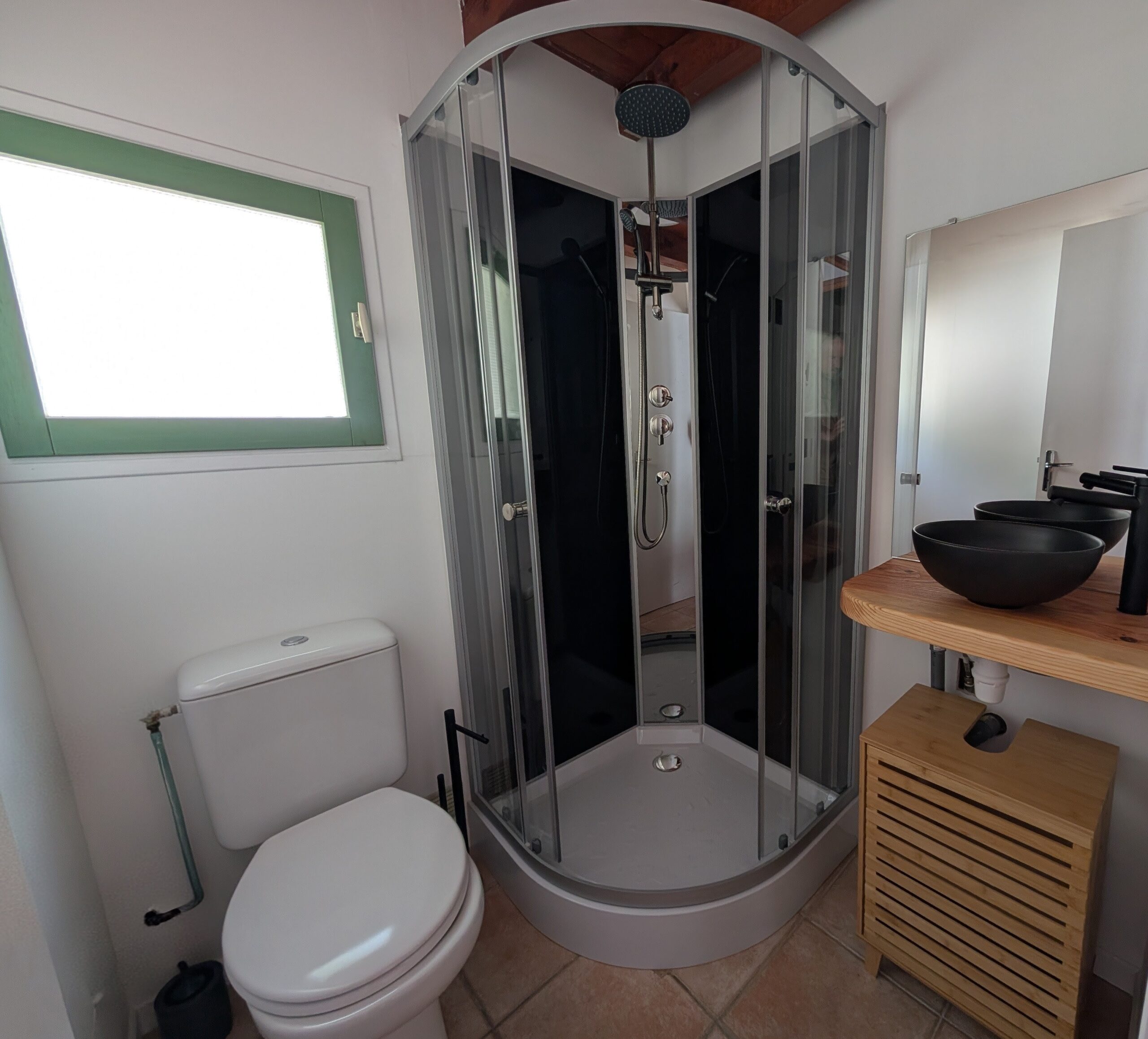 Badezimmer-Chalet Camping Ariège Evasion