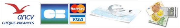 Mitjans de pagament acceptats Mitjans de pagaments acceptats a Ariège Evasion. ANCV, Check, CB, espècies